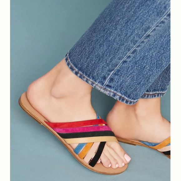 Raye Suede and Leather Strappy Sandals - Picture 3 of 10